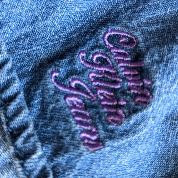 Calvin Klein blue denim skort/skirt - Picture 2 of 4